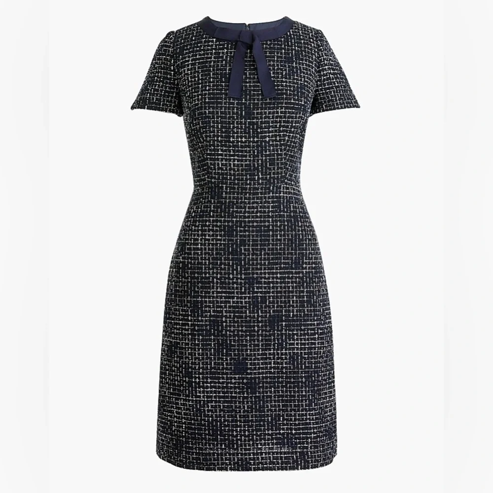 J.Crew Tweed Bow Tie Dress
